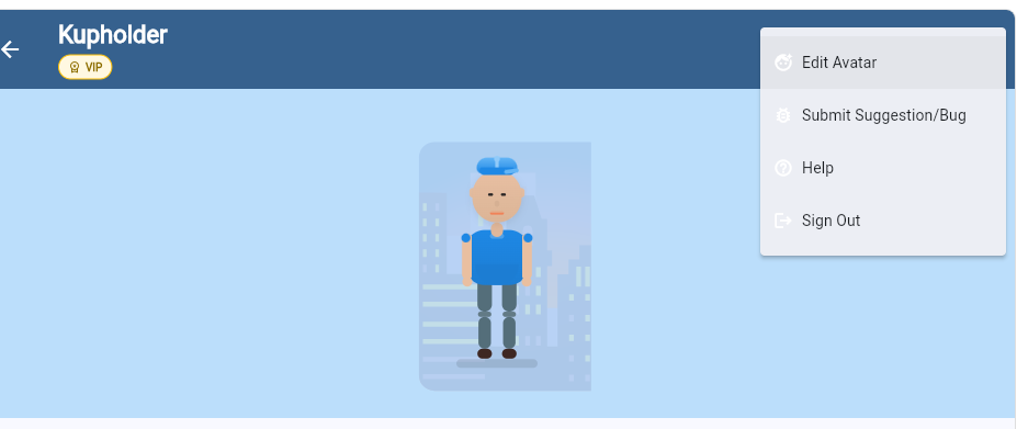 FlowSlot profile menu screen